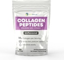 Péptidos de colágeno Polvo con ácido hialurónico y vitamina C, promueve el cabello, la uñas, la piel, el hueso y la salud conjunta, la pólvora de colágeno de sabor, 30 piezas, 10,8 oz