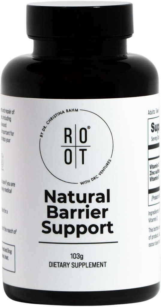 THEROOTBRANDS Root Wellness Natural Barrier Support (103g) Silencio con Vitamin C, D y Zinc - para el sistema inmunitario y el bienestar general
