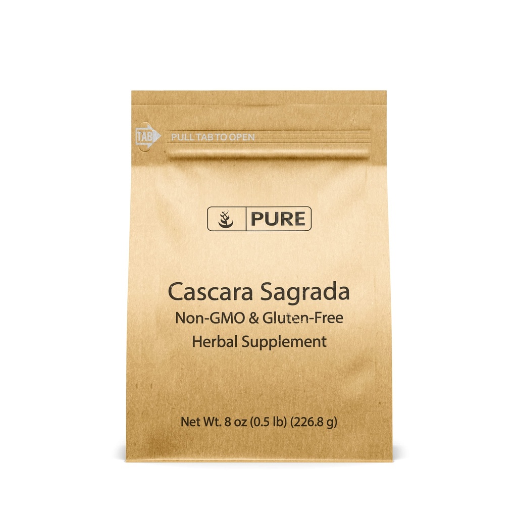Ingredientes originales puros Cascara Sagrada (8oz) Libre de gluten, Glycosides