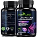 Tongkat Ali y Fadogia Agrestis para Hombre Suplemento w/BioPerine - Tonkat-Ali Max Strength 200:1 Extracto - Long Jack Tongkat-ali para Hombre - Crecimiento muscular, rendimiento & energía - 120 cápsulas de polvo