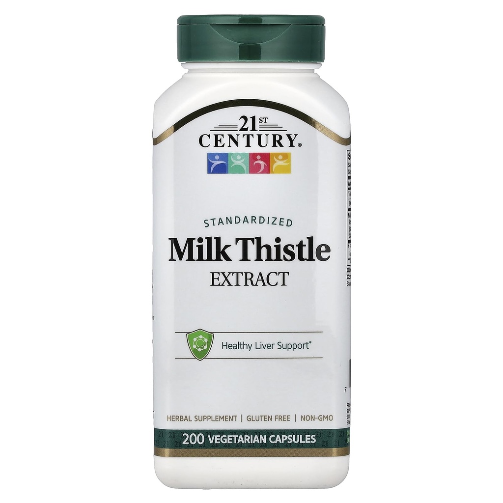 21th Century Milk Thistle Extract Veg Capsules, 200 Conde