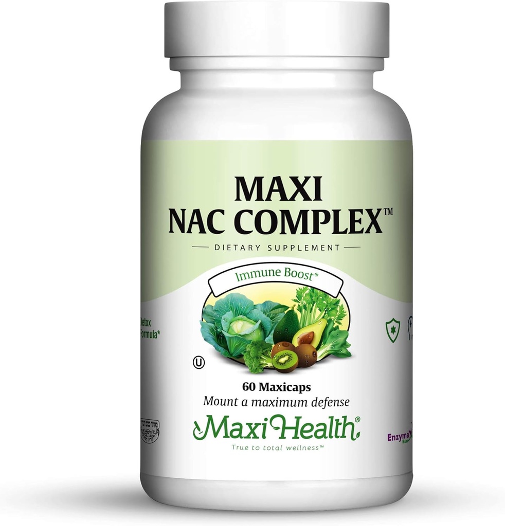 Complejo Maxi NAC con Molybdenum y cápsulas de L Gluatathione reducidas, 60 conde