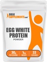 BulkSupplements.com Egg White Protein Powder - Egg White Powder, Lactose Free Protein - Unflavored " Dairy Free, 30g per Serving, 1kg (2.2 libras) (Pack of 1)