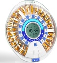 Dispensador automático de píldoras Windtrace para el dispensador electrónico de píldoras de mayor edad con alarma &amp; luz, dispensador de medicamentos de tiempo inteligente de 28 días, máquina de dispensador de píldoras templadas para prescripciones & vitaminas