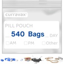Pill Bags for Travel Pack of 540 - BPA Gratis 3 x 2.75 pulgadas Pill Pouch - Reusable Pill Pouches for Medicine with Write on Label –Clear Ziplock Pill Baggies for Travel Medicine Organizer