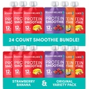 Diseñador Wellness Protein Smoothies Variety Pack y Strawberry Banana Bundle