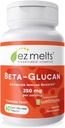 EZ Melts Dissolvable Beta-Glucan Suplemento 250 mg, sin azúcar, 1 mes de suministro