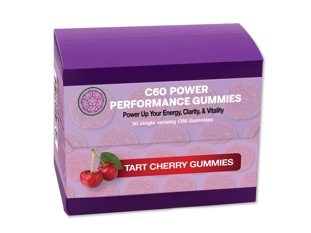 C60 Power C60 Gummies - Natural Wellness Support for Men &amp; Women, 99.99% Puro Sublimated Carbon Fullerenes, Promotes Energy, Mental Clarity, " Stamina - 30 Count