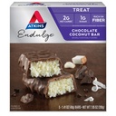 Atkins Endulge Chocolate Coconut Bar, Postre Favorito, Alto en Fiber, 1g Azúcar, 5 Cuenta