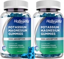 Potasio Magnesio Gummies, Alta Absorción Potasio Citrate 99mg Magnesio Citrate 180mg, Chewable Gummy Suplementos para la Leg Cramps & Muscle, 120 Conde