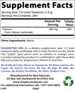 Calcio Carbonato Polvo 1 Libra &amp; Magnesio Glycinate 425 mg
