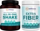 Reignite Wellness by JJ Virgin Vainilla Paleo-Inspired All-in-One Shake and Extra Fiber Powder Suplemento
