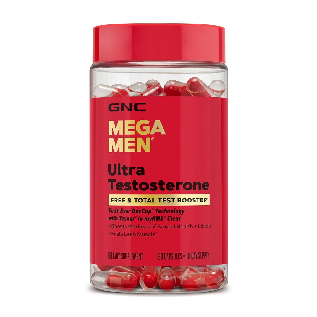 GNC Mega Hombre Ultra Testosterone, Gratis &amp; Total Test Booster, 120 Con