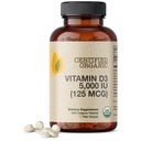 Futurebiotics Vitamina D3 5.000 UI (125 MCG), USDA Certificado Suplemento de vitamina D orgánica, 360 Tabletas