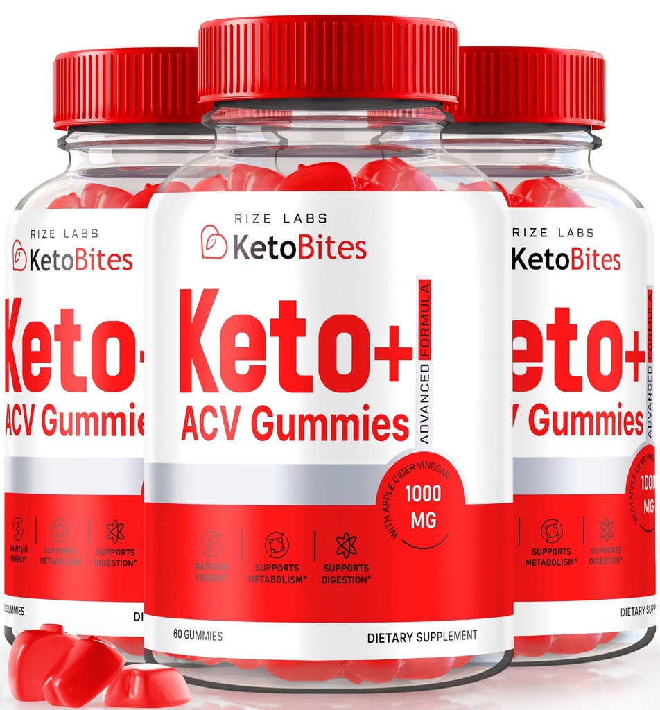 rize labs - Keto Bites ACV Gummies for Advanced Weight Loss, All Natural Apple Cider Vinegar Suplemento (180 Gummies)