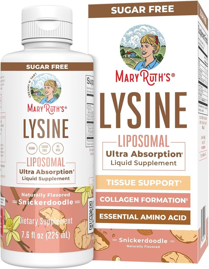 Vegan Lysine Suplemento por MaryRuth's Silencio Ultra Absorption  Lysine 500mg  Collagen Formation Support ← Immune Support Suplemento ← Salud " Bienness ← Non GMO  Gluten Free ← 30 Servings
