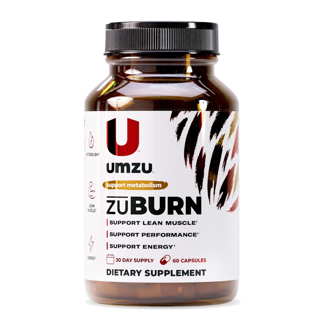 UMZU ZuBurn Energy Support Supplement – 30 Day Supply – Caffeine, Mitoburn, Capsimax, Grains of Paradise, B6 &amp; B12 – Supports Daily Energy, Focus & Active Lifestyle – cGMP, USA Assembled