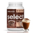 PEScience Select Cafe Protein Coffee Flavored Powder, Iced Mocha, 100 mg de cafeína, 20g de pollo de proteína picada o crema, 20 piezas