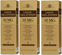 Solgar Liquid Melatonin 10 mg, Natural Black Cherry Flavor - 2 fl oz, Pack de 3 - Ideal para Jet Lag - Vegan, Gluten Gratis - 177 Total Servings