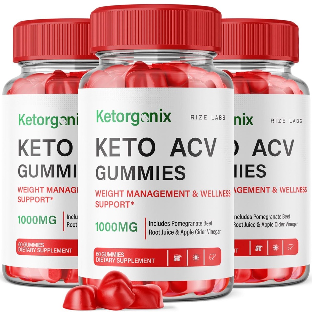 rize labs Ketorganix Keto ACV Gummies for Advanced Weight Loss Ketorganix Keto Gummies with Apple Cider Vinegar Suplemento Belly Fat Gomitas Pastillas (180 Gummies) (Pack of 3)