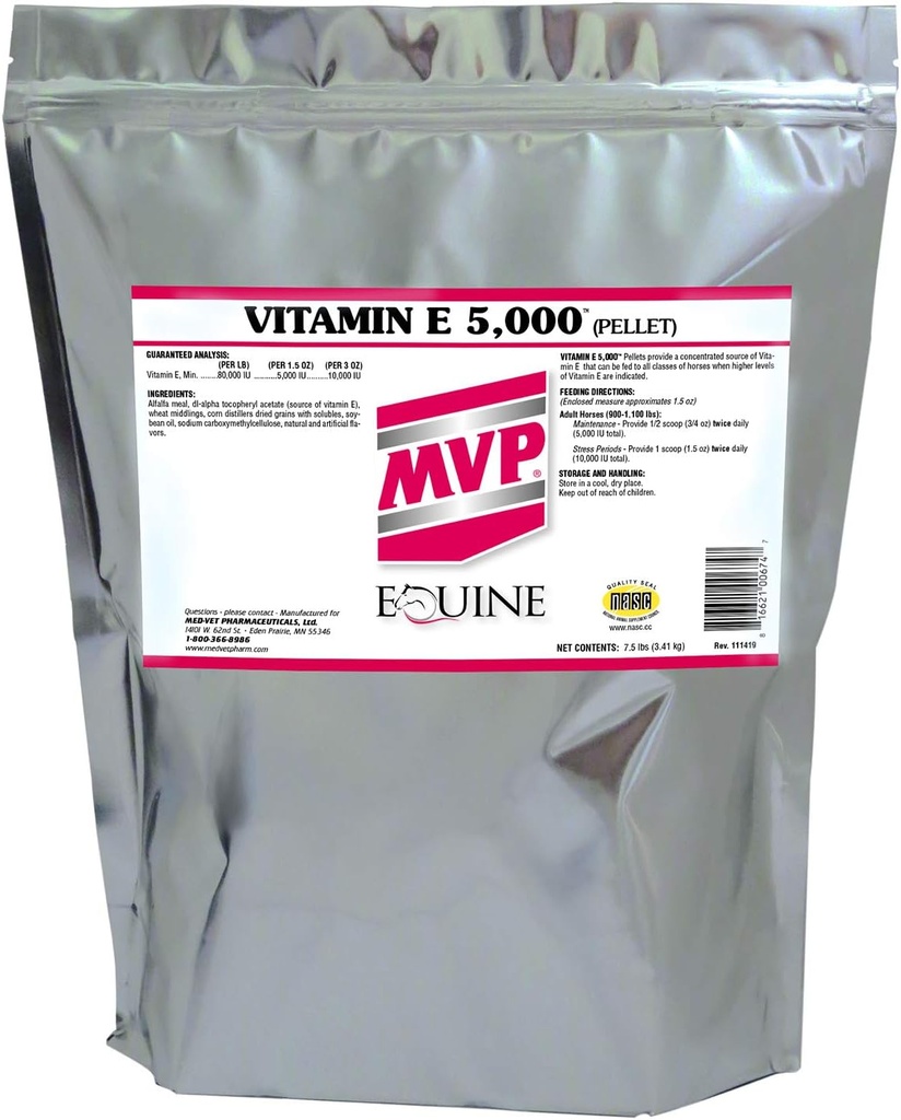 Vitamina E 5000 (7.5lb) Vitamina E para Caballos...