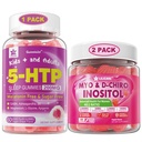 LILICARE Bundle: 5HTP Gummies with Magnesium Glycinate - Melatonin Free Sleep Gummies for Adults &amp; Kids 8+ &amp; Inositol Gummies Ideal 40:1 Ratio Myo &amp; D-Chiro Inositol Supplement
