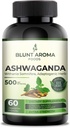 Cápsula de Extracto de Ashwagandha - Gran Fuerza 5200mg de Polvo. Rota de jengibre, Curcumina Turmérica, Alkanet Root y Black Pepper - 60 cápsulas - 2 mes de suministro