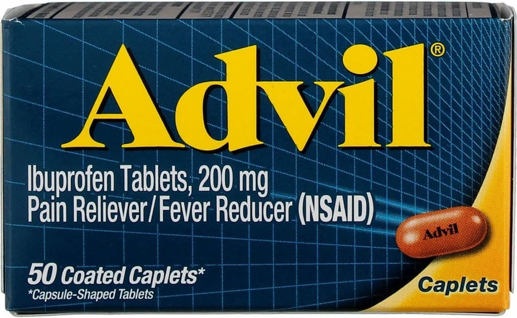 Advil Pain Reliever/Fever Reducer 200 mg Coated Tablets 50 ea (Pack of 6)