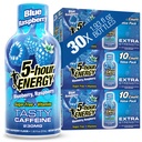 5 horas ENERGÍA Shots Extra Strength, Blue Raspberry Flavor, 30 Cuenta, 1,93 Fl Oz, Sugar Gratis, Cero Calories, Aminoácidos y Vitaminas B Esenciales, Suplemento dietético, Alerta y Energizado, 230 mg Caffeine