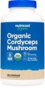 Nutricost Cordyceps Mushroom Capsules 1100mg, 90 Serv - CCOF Certified Made with Organic, Gluten Free, 550mg Por Capsule (180 cápsulas)