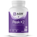AOR, Peak K2, soporta la salud ósea y cardiovascular y la clonación normal de sangre, suplemento dietético, 90 porciones (90 cápsulas)