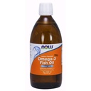 AHORA Suplementos, Omega-3 Fish Oil Liquid, Molecularmente Destilado, Lemon Flavored, 16.9-Ounce