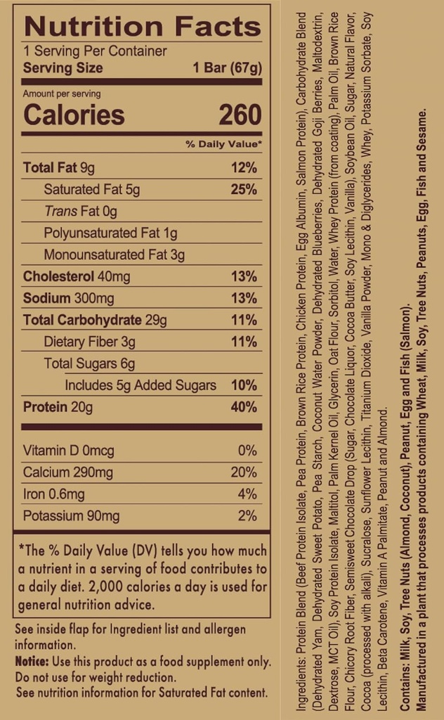 REDCON1 MRE Bar, Chocolate Chip Cookie Dough, 20g Whole Food Protein Bar con MCT Oil - Easy to Digest, Delicious Meal Replacement Bar - Siempre Protein Snack, Post o Pre Workout Bares (4 Bares)