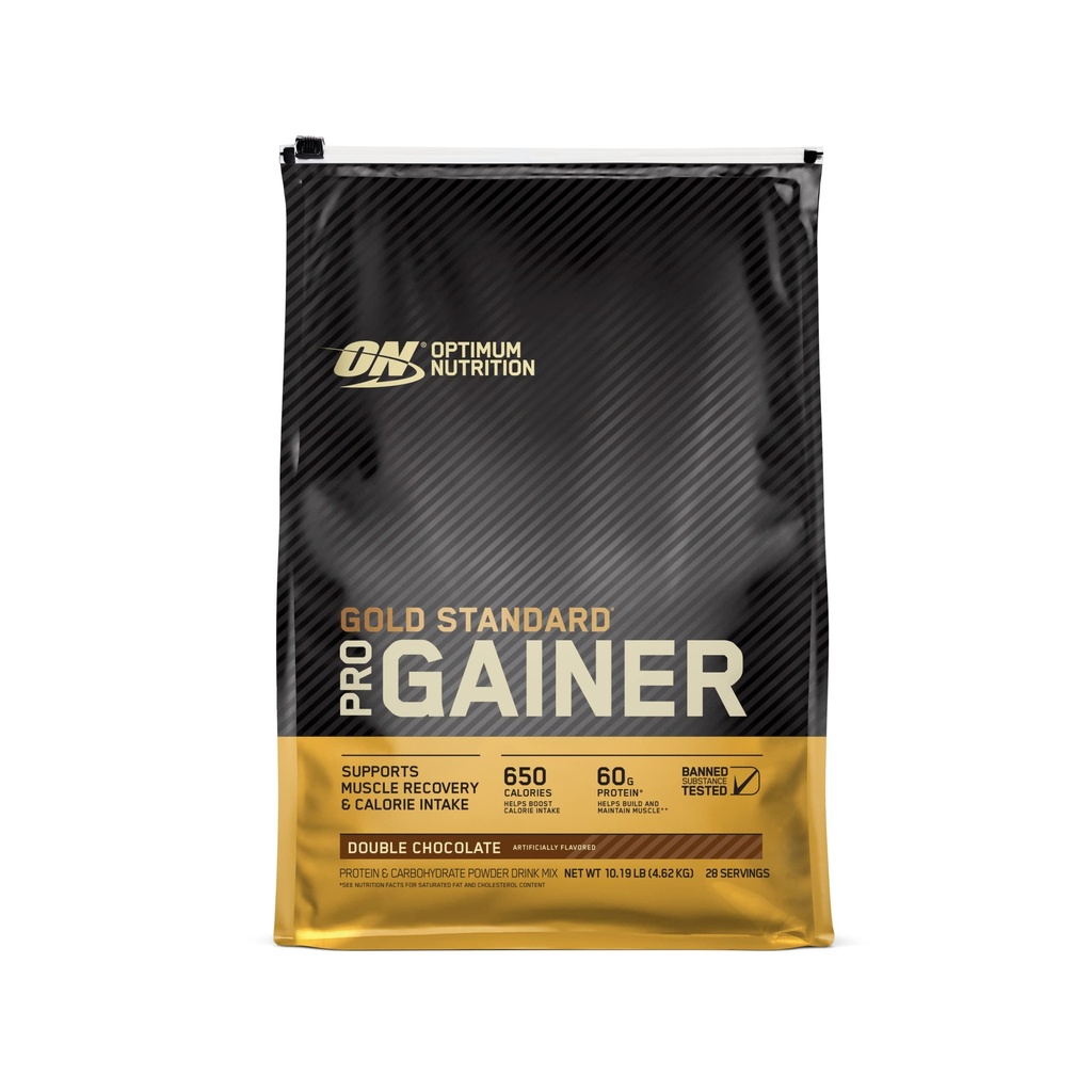 Optimum Nutrition Gold Standard Pro Gainer, Weight Gainer Protein Powder, Double Chocolate, 10.19 libras (Packaging May Vary)