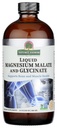 Magnesium Glycinate &amp; Magnesium Malate Liquid - 16 Oz Magnesium Concentrate - Vegan &amp; Gluten-Free - Bono, músculo y soporte cardiovascular - Adecuado para todos