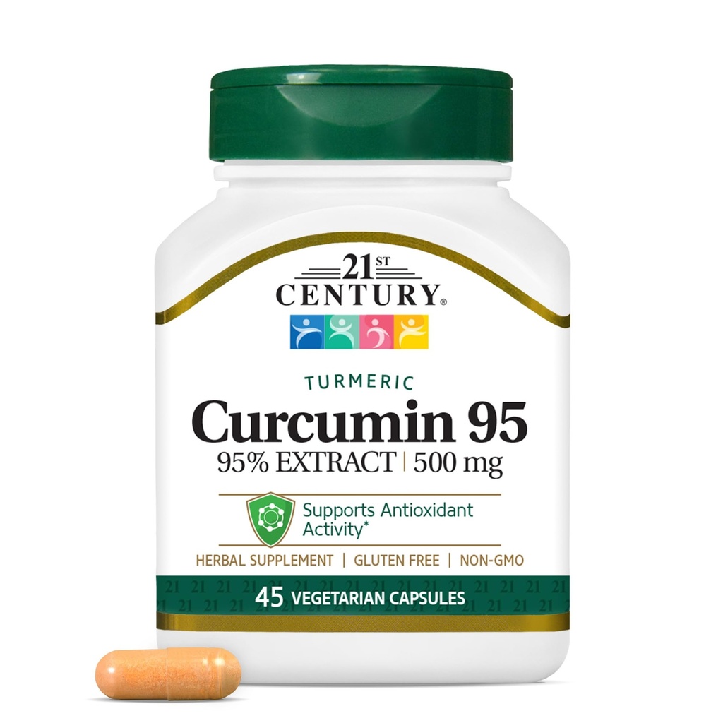 Curcumina del siglo XXI 95 Suplementos herbarios, 45 Cuentas (22757)