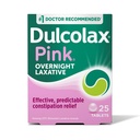 Dulcolax Pink Stimulant Laxative Tablets, Overnight Laxative, Predictable ' Effective Constipation Relief, Relieves Straining & Bloating, Bisacodyl 5 mg, 25 Conde