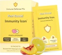 Siente los bienes Icono de inmunidad, azúcar cero, vitamina C, A, B, D, E " Zinc, Elderberry orgánico, Ashwagandha, mezcla de bebida Polvo, Vegan, No GMO, Caffeine " Gluten Free ← Peach Lemonade, 15 Conde