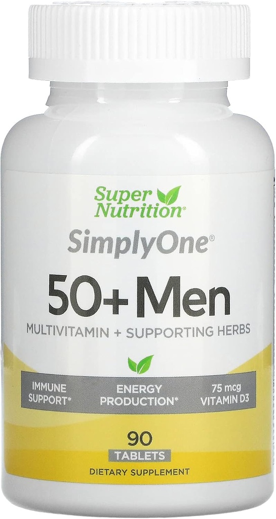 SuperNutrition JustOne Multi-Vitamin for Men 50+, 90 Cuenta (Pack of 1)