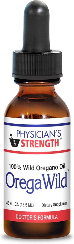 OregaWild de fuerza física - 13.5 mL - 100% aceite de orégano silvestre - 216 prestaciones