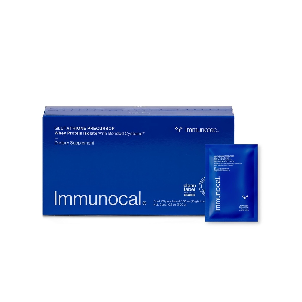 Inmunocal Glutathione Precursor – Whey Protein Isolate, Immune Support, Master Antioxidant, Detox Cleanse + Brain Health ← Fat-Free, Sugar-Free, Lactose-Intolerant Friendly ← 30 Servings