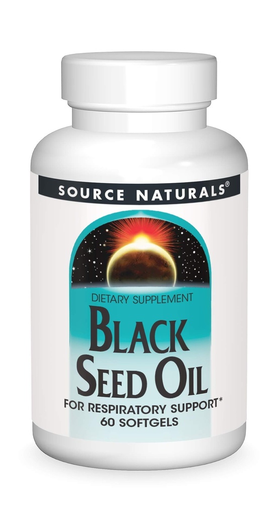 Fuente Naturales Aceite de Semillas Negras para Soporte Respritory* - 60 Softgels