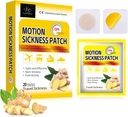 Motion Patches de enfermedad para crucero, Patches de enfermedad del mar no sombrío para barco, coche y avión, impermeable coche muda de enfermedad parche con extracto de jengibre para viajar, 20 con