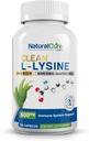 L-Lysine 600mg, 120 Capsules fort Vegan, Non-GMO, & Gluten Free