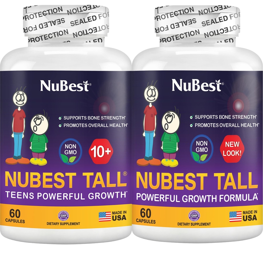 NuBest Bundle Tall 10 Tall ← Crecimiento de Altura Apoyo para los Niños &amp; Adolescentes TENIDO Calcio, Vitaminas D3 K2, Collagen &amp; Herbs ANTE Bone Strength, Focus &amp; Development