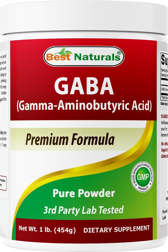 Mejores Naturales GABA (Gamma Aminobutírico Ácido) Polvo Puro 1 Libra