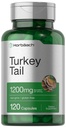 Horbäach Turquía Tail Mushroom Capsules Silencio 1200mg Silencio 120 Conde ← No GMO y Gluten Free Extract