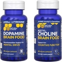 NATURAL STACKS Dopamine & Acetylcholine Cerebro Alimentario - Apoyo a la unidad mental y la función cognitiva* - 120 cápsulas totales