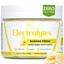 Cero Azúcar - Banana Cream Electrolytes Polvo - Refreshing Hydration - Caffeine Free Energy with All Natural Ingredients - Vegan, Keto & Paleo - Electrolitos sin azúcar Powder Drink Mix - 37 Servings