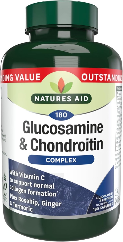 Glucosamina 500mg &amp; Condroitina 100mg Complejo 180 Vcaps
